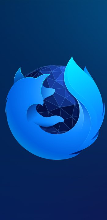 blue logo technology FireFox Phone Wallpaper