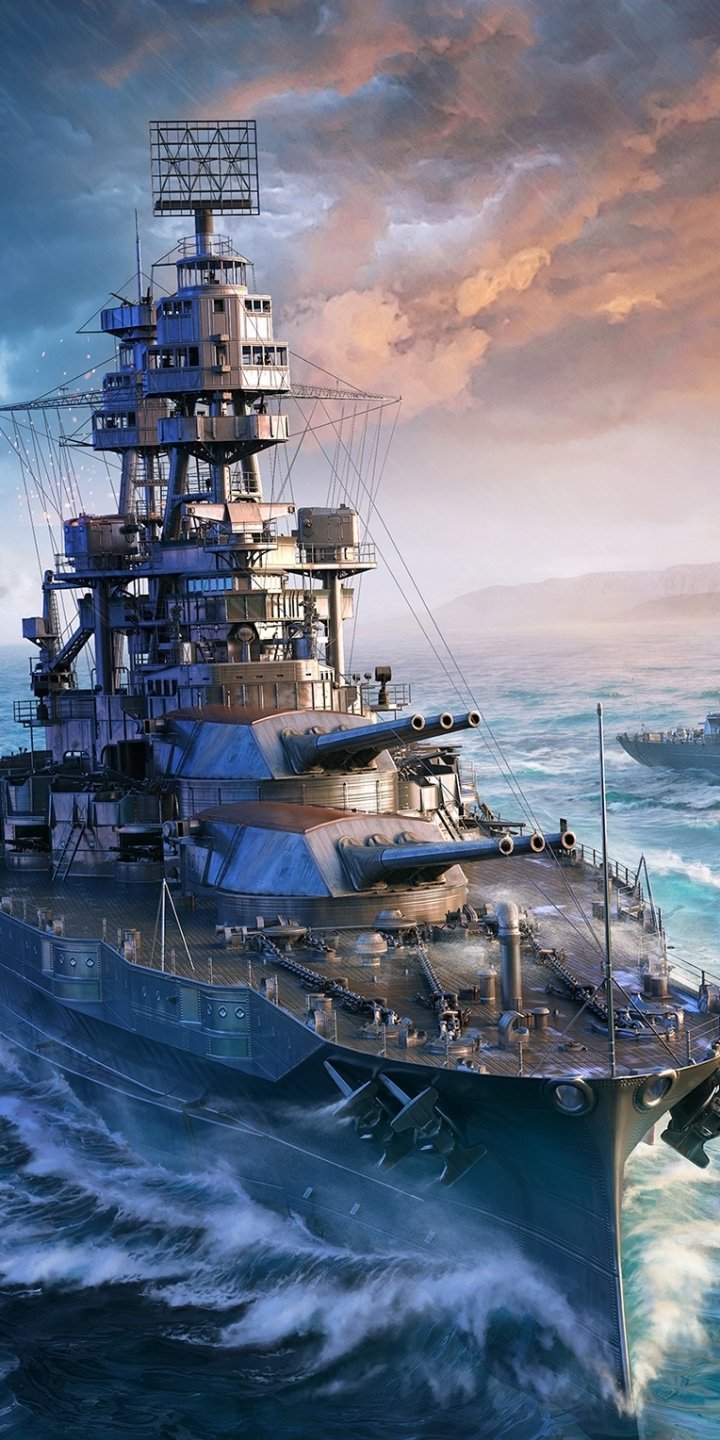 Download Warship Video Game World Of Warships Phone Wallpaper