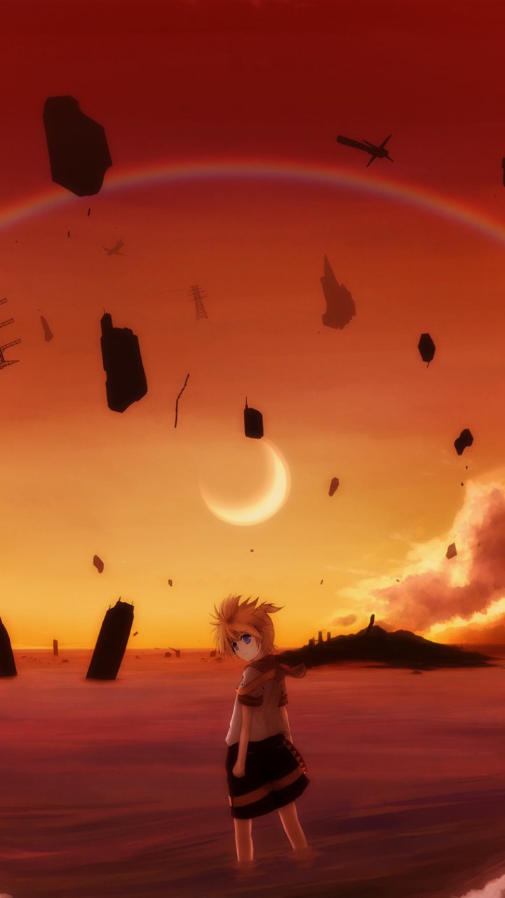 Download Len Kagamine Anime Vocaloid Phone Wallpaper