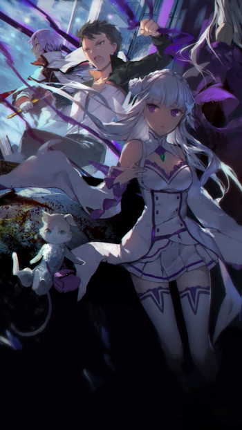 Subaru Natsuki Julius Juukulius Crusch Karsten Ram (Re:ZERO) Rem (Re:ZERO) Pack (Re:ZERO) Emilia (Re:ZERO) Anime Re:Zero - Starting Life in Another World Phone Wallpaper
