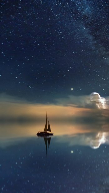 boat sea fantasy ocean Phone Wallpaper