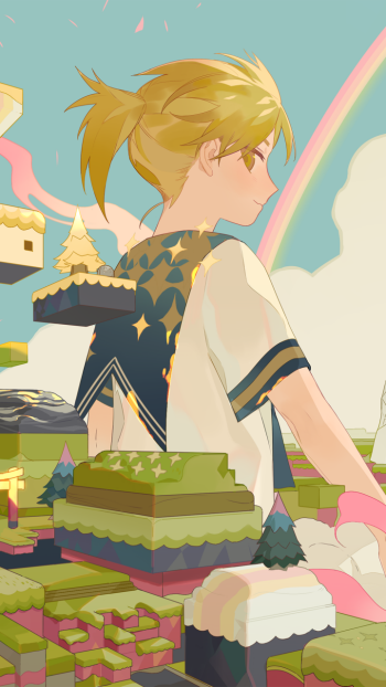 Len Kagamine Anime Vocaloid Phone Wallpaper