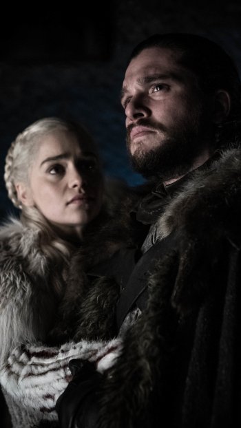 Daenerys Targaryen Emilia Clarke Jon Snow Kit Harington TV Show Game Of Thrones Phone Wallpaper