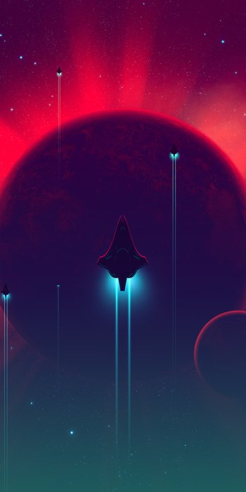 planet space Sci Fi spaceship Phone Wallpaper