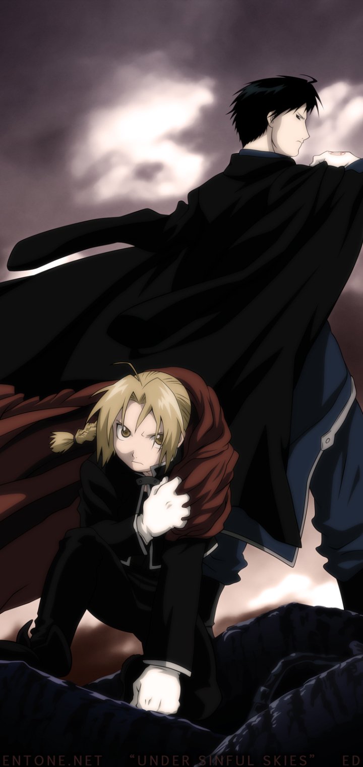 Download Roy Mustang Edward Elric Anime Fullmetal Alchemist Phone Wallpaper