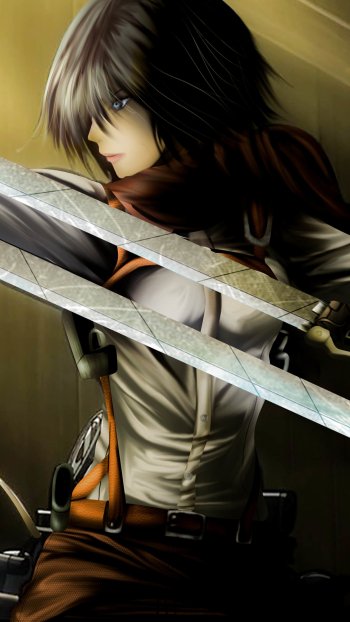 Mikasa Ackerman Anime Attack on Titan Phone Wallpaper