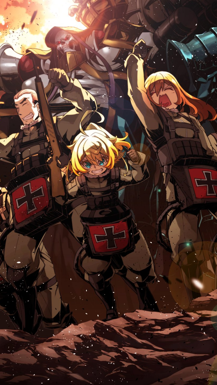 Download Viktoriya Ivanovna Serebryakov Tanya Degurechaff Anime Isekai Quartet Phone Wallpaper