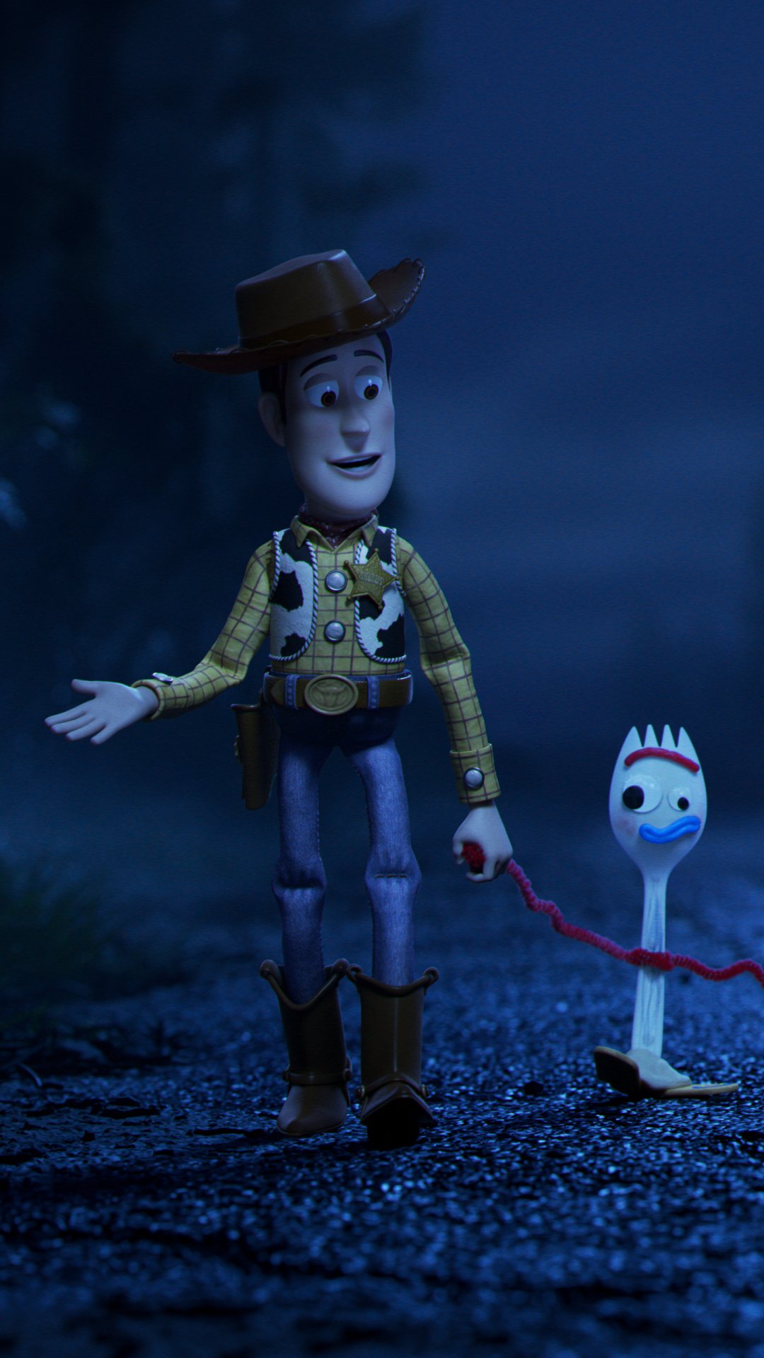 Download Forky (Toy Story) Woody (Toy Story) Movie Toy Story 4 Phone Wallpaper