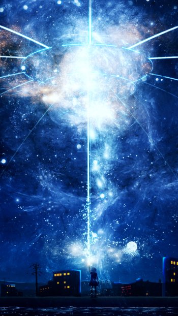 light star night Anime Original anime night Phone Wallpaper