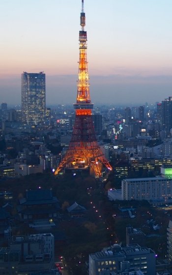 Tokyo Tower twilight Japan man made Tokyo Phone Wallpaper