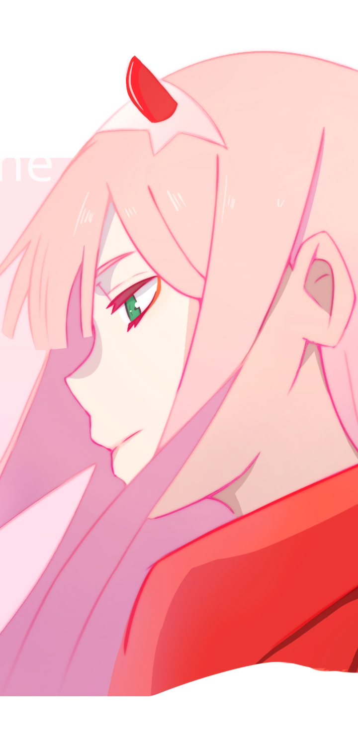 Download Horns Green Eyes Pink Hair Long Hair Zero Two (Darling In The ...