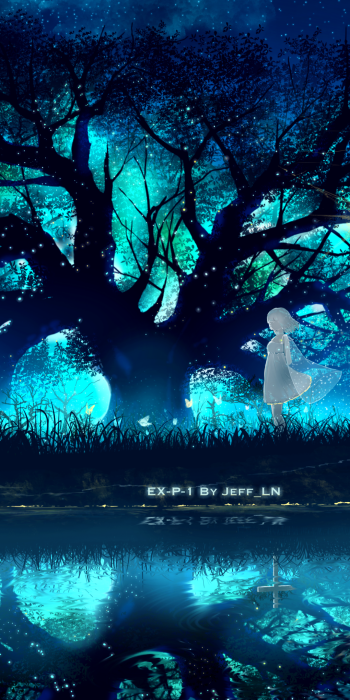 Anime tree Phone Wallpaper
