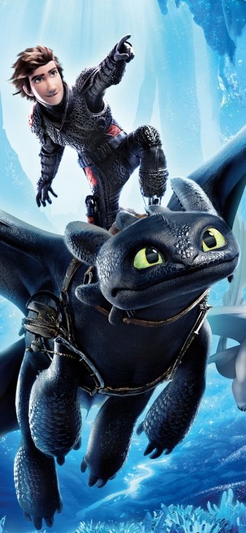 Hiccup (How to Train Your Dragon) Toothless (How to Train Your Dragon) movie How to Train Your Dragon: The Hidden World Phone Wallpaper