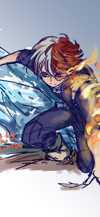 Shoto Todoroki Anime My Hero Academia Phone Wallpaper