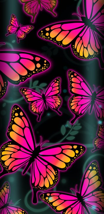  Neon Butterflies