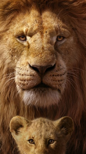 Simba Mufasa (The Lion King) movie The Lion King (2019) Phone Wallpaper