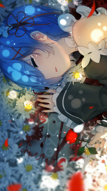 Rem (Re:ZERO) Anime Re:Zero - Starting Life in Another World Phone Wallpaper