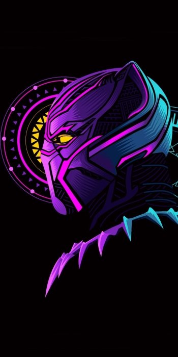 Black Panther (Marvel Comics) minimalist Comic Comics Minimalist Phone Wallpaper