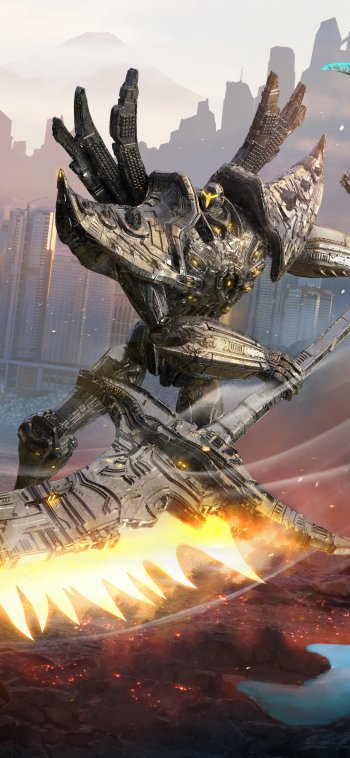 weapon battle Sci Fi robot Phone Wallpaper