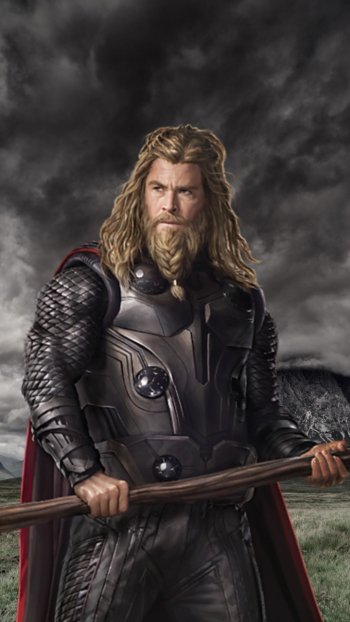 Thor Chris Hemsworth movie Avengers EndGame Phone Wallpaper
