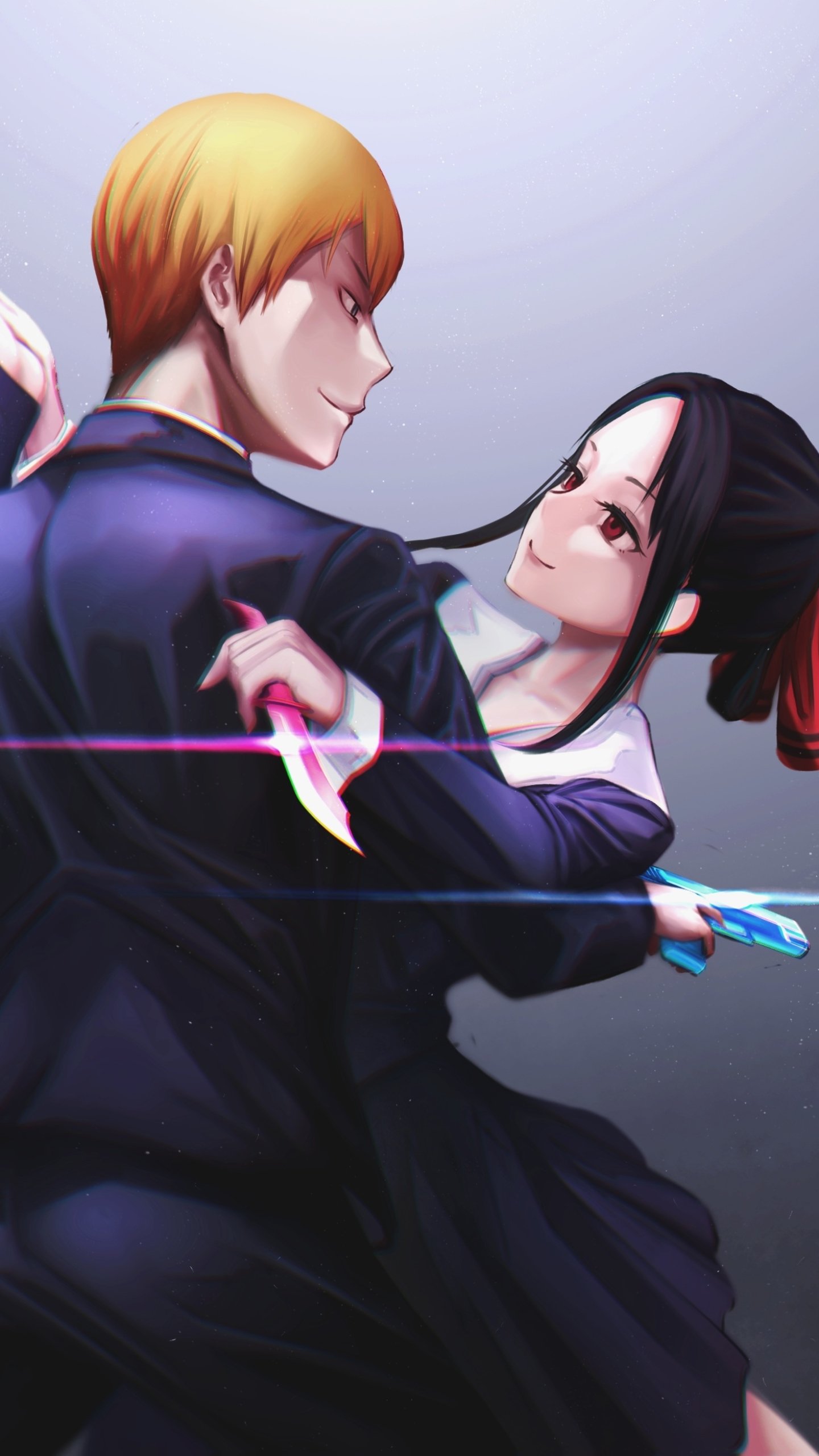 Download Miyuki Shirogane Kaguya Shinomiya Anime Kaguya-sama: Love Is War Phone Wallpaper