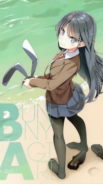 Mai Sakurajima Anime Rascal Does Not Dream of Bunny Girl Senpai Phone Wallpaper