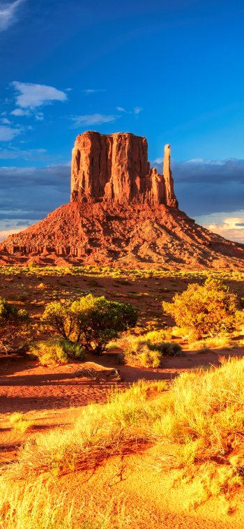 sky desert USA nature monument valley Phone Wallpaper