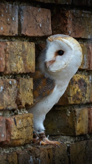 bird owl Animal barn owl Phone Wallpaper