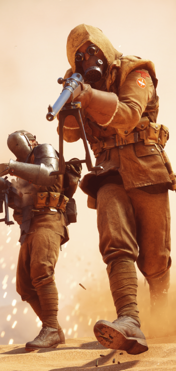 machine gun rifle weapon soldier video game Battlefield 1 Phone Wallpaper