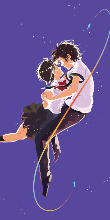 Your Name. Taki Tachibana Mitsuha Miyamizu Anime Phone Wallpaper