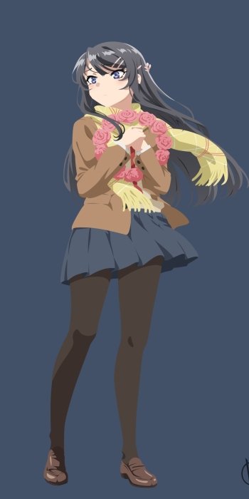 Mai Sakurajima Anime Rascal Does Not Dream of Bunny Girl Senpai Phone Wallpaper