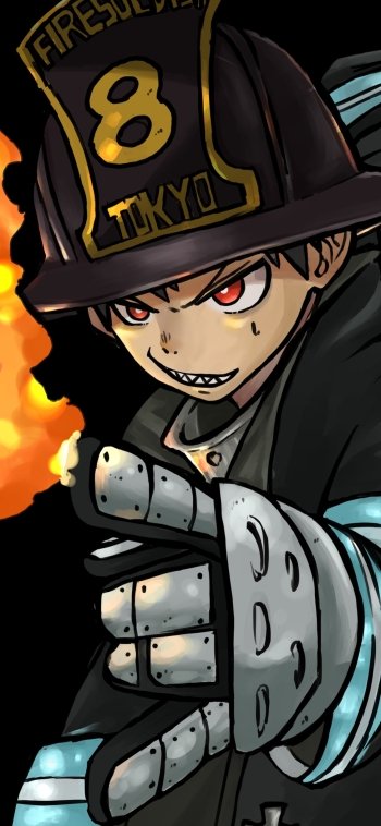 Shinra Kusakabe Anime Fire Force Phone Wallpaper