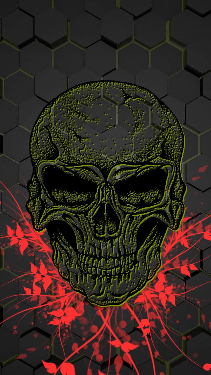 Download Dark Skull Phone Wallpaper by Raphitalia