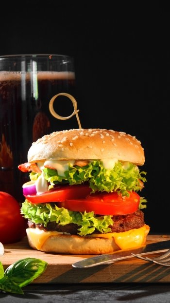 food burger Phone Wallpaper