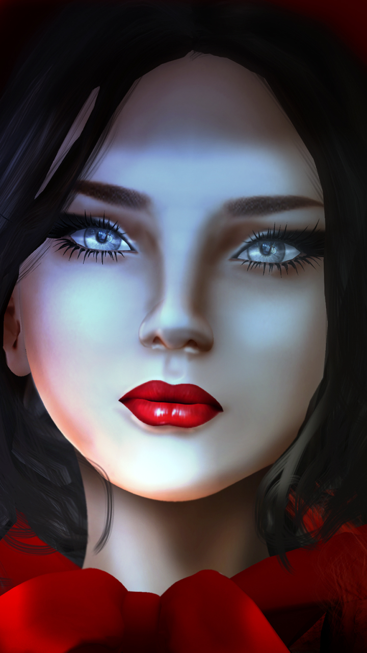 Download Blue Eyes Lipstick Face Fantasy Red Riding Hood Phone ...