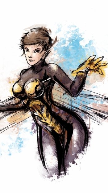 Wasp (Marvel Comics) Comic wasp Phone Wallpaper