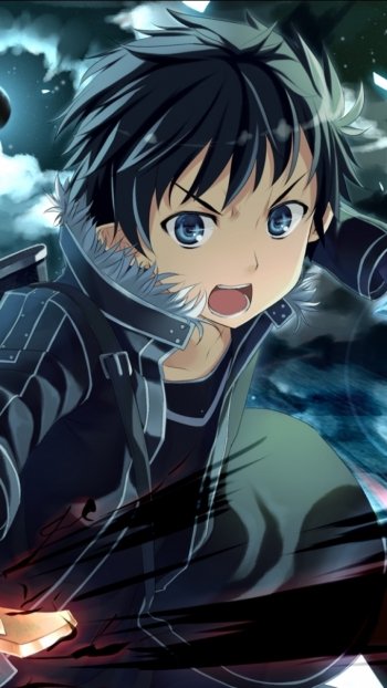 Kirito (Sword Art Online) Kazuto Kirigaya Anime Sword Art Online Phone Wallpaper