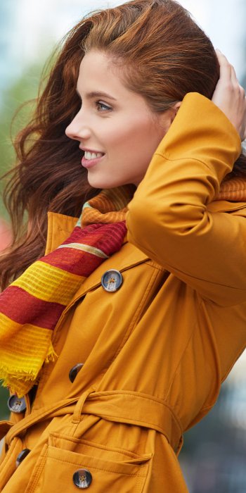 smile redhead woman model Phone Wallpaper