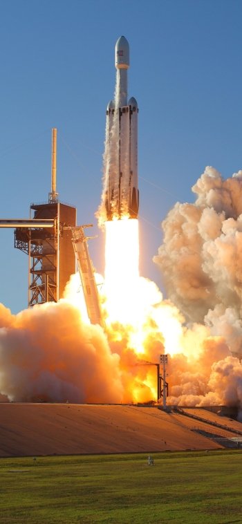 rocket smoke technology SpaceX Phone Wallpaper