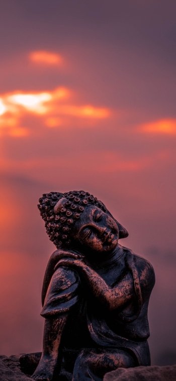 statue depth of field religious buddha Phone Wallpaper