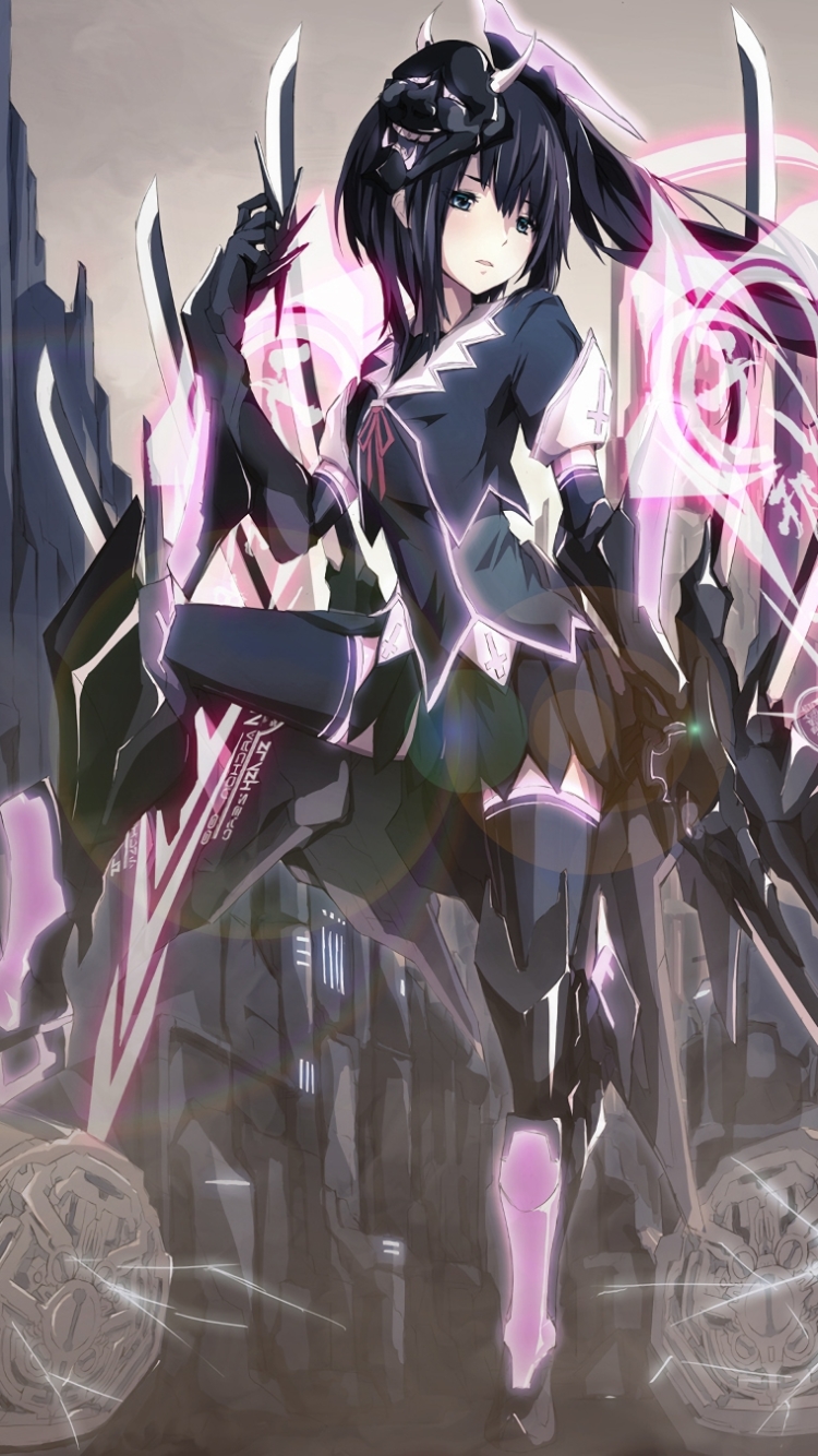 Download Skirt Thigh Highs Armor Anime Original Phone Wallpaper by  Merontomari - Mobile Abyss