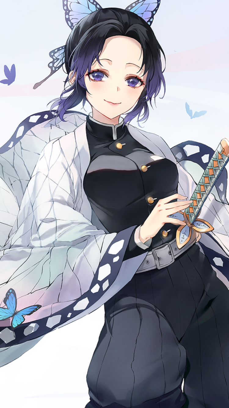 Download Shinobu Kochou Anime Demon Slayer: Kimetsu No Yaiba Phone Wallpaper