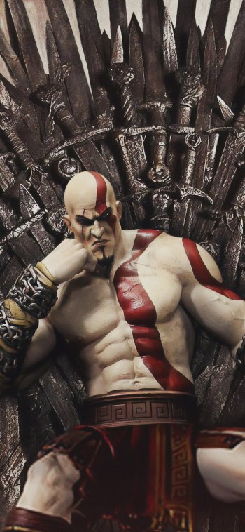 Kratos on the Iron Throne