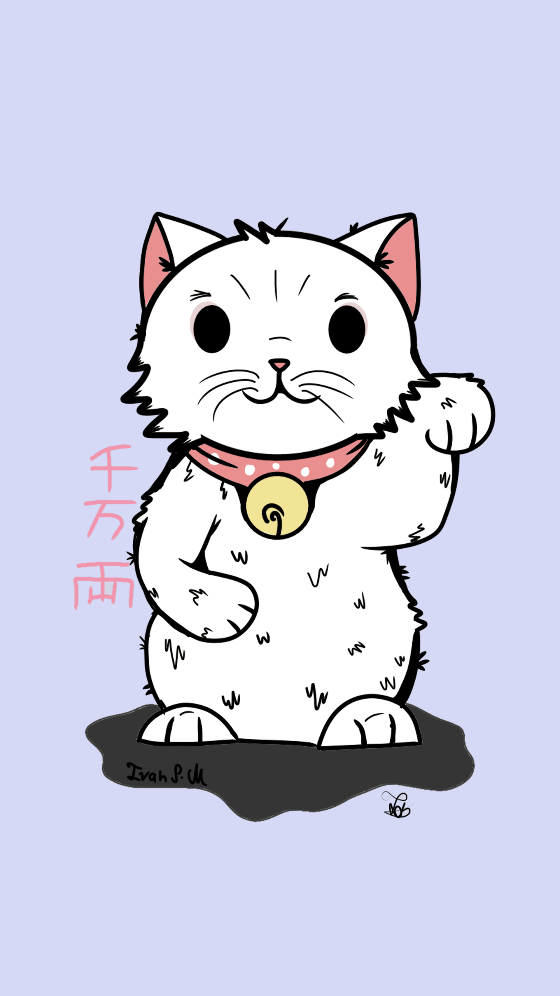 Download Maneki Neko Animal Cat Phone Wallpaper by ivanPM