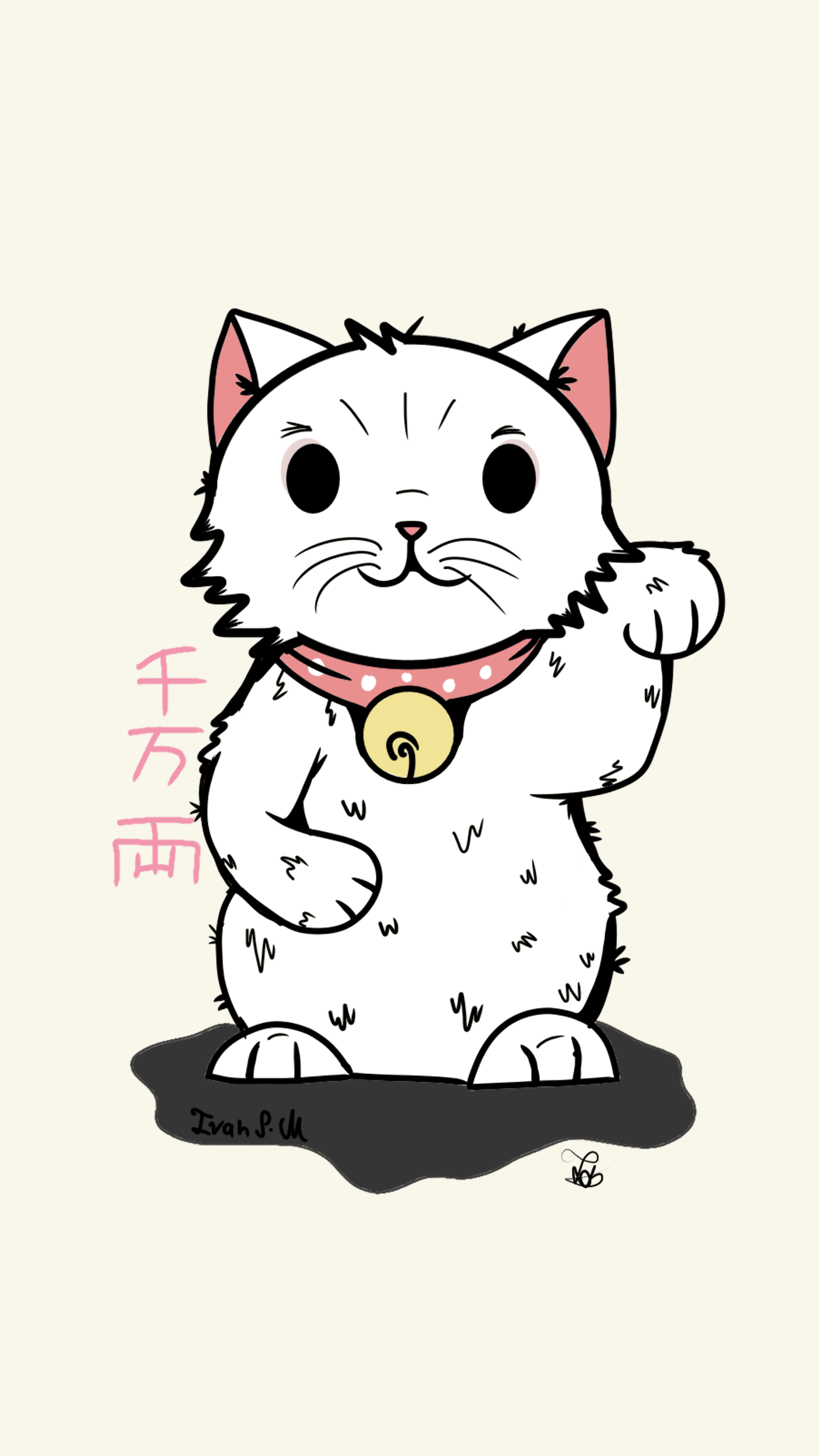 Download Maneki Neko Animal Cat Phone Wallpaper by ivanPM