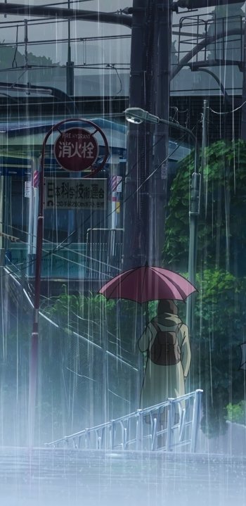 rain Anime The Garden Of Words Rain Anime Phone Wallpaper