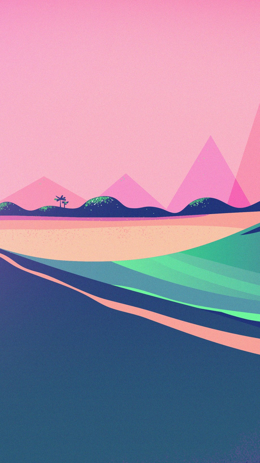 Download Minimalist Artistic Retrowave Phone Wallpaper