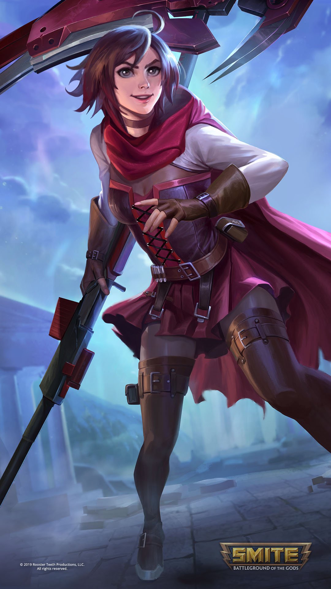 Download Thanatos (Smite) Ruby Rose (RWBY) RWBY Video Game Smite Phone Wallpaper