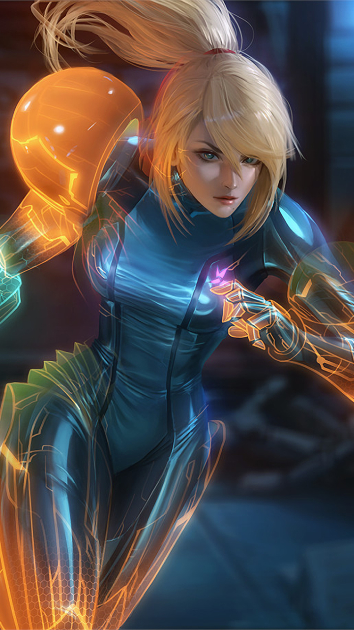Metroid: Other M Phone Wallpaper by Sean "Raiko" Tay