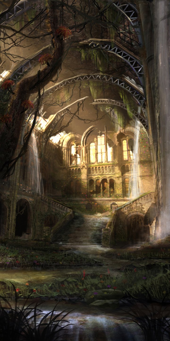 Download Waterfall Sci Fi Post Apocalyptic Phone Wallpaper